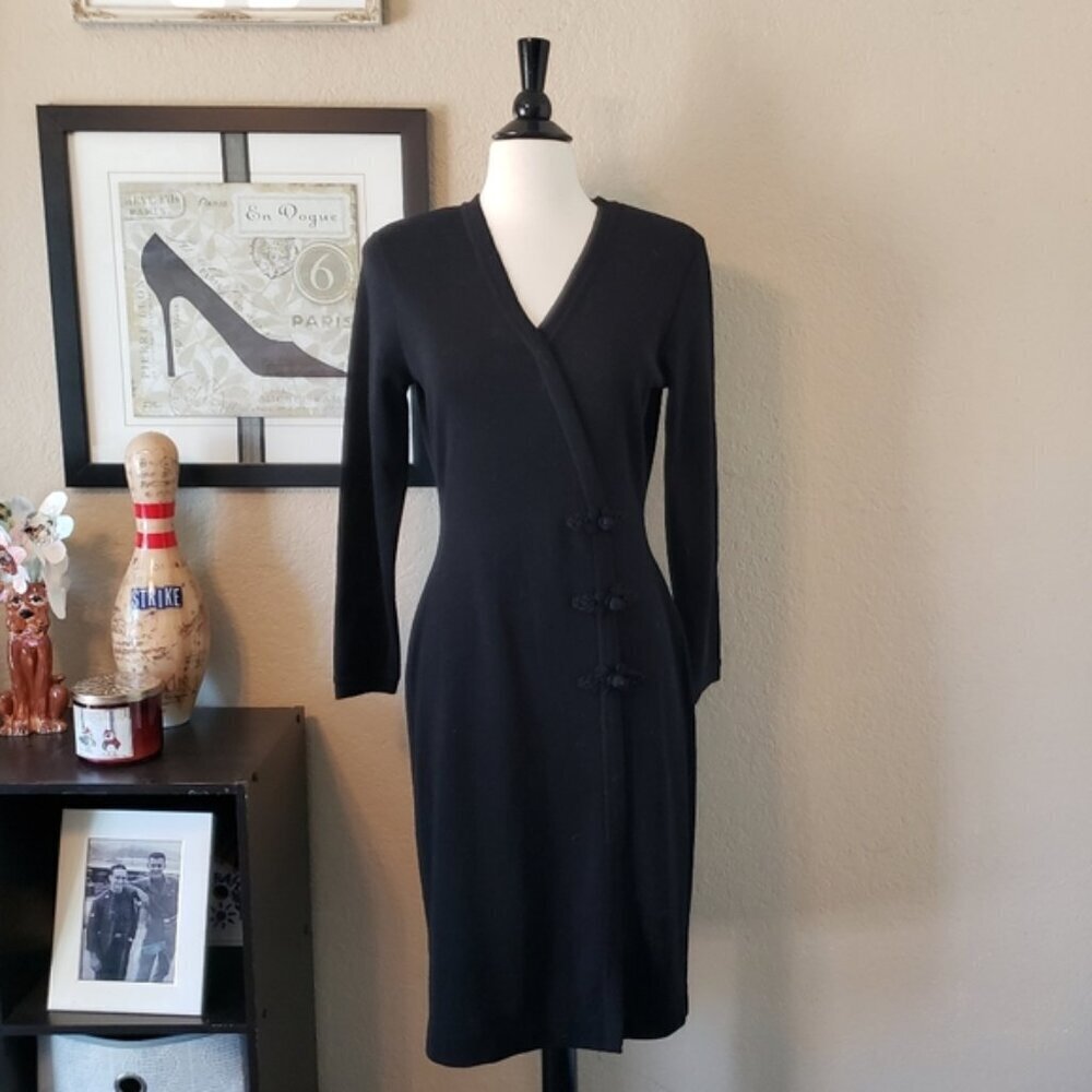 Vintage Carole Little ~ Black Long Sleeve Dress